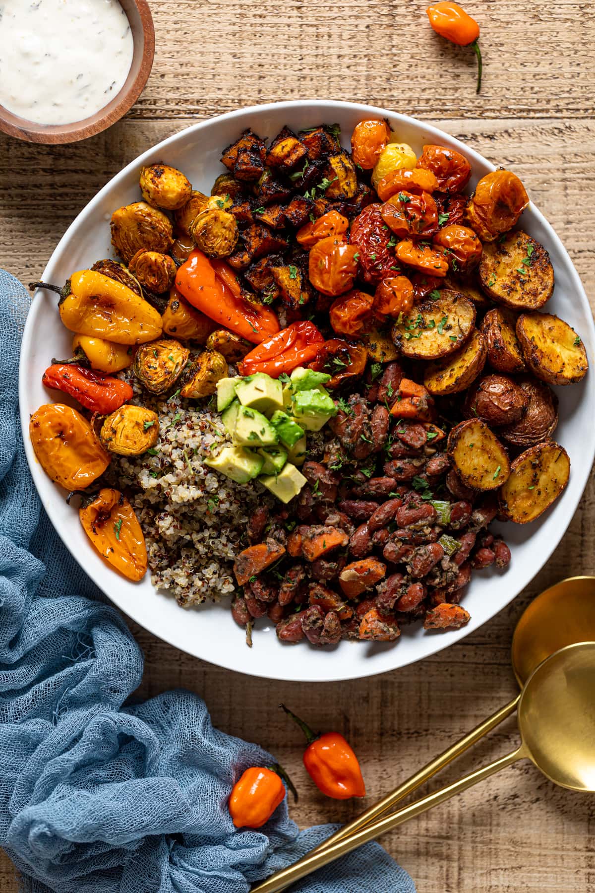 Fresh vegetarian meal
